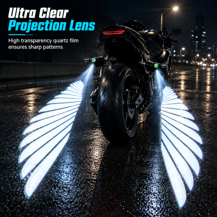 Motorcycle LED Angel Wings Ground Projection Lights – homebbc-net