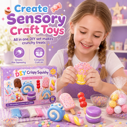 🎨 50% OFF! ✨ DIY Crunchy Wax Squeeze Toy Kit – ASMR Stress Relief Craft Set – Viral ASMR Auditory & Tactile Euphoria, Ultra-Elastic Non-Sticky Soft Clay, Quick-Setting Specialty Crispy Wax & Complete All-In-One Crafting Studio – 4 Simple Steps 🧁