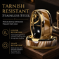 💍 50% OFF! ✨ Stainless Steel Enamel Stripe Band Ring – Tarnish-Free 316L Titanium Steel, Gleaming 18K Gold Mirror Electroplating, Contrasting Black Enamel Stripe Inlay & Ergonomic Comfort-Fit Interior – 7 Sizes 💎