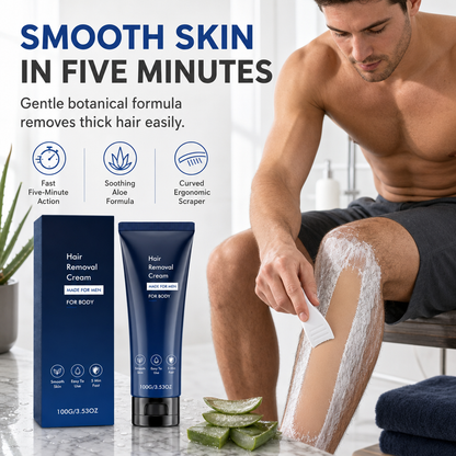 Men's Gentle Hair Removal Cream with Spatula