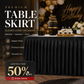 ⏳🔥 LIMITED-TIME 50% OFF! ⏰🌹 Pleated Table Skirt for Events – Elegant Wrinkle-Resistant Polyester with Classic Box Pleats, Stain & Fade Resistant, Effortless Quick Setup – 11 Colors & 3 Sizes for Parties Weddings & Gatherings ✨